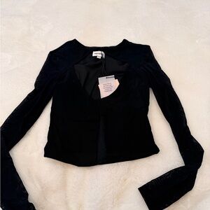 superdown Black Long Sleeve Blouse